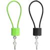 Arcjunys 2 lucchetti in corda d'acciaio con chiavi, lucchetto con chiave, 28 mm, resistenti, con arco lungo, per cancello esterno, con 3 chiavi, per bidoni della bicicletta, valigia, cancello, palestra