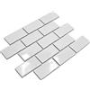 conwire Mosaico bianco effetto muratura ceramica lucido rettangolare parete pavimento cucina bagno doccia