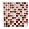 conwire Autoadesivo traslucido beige Marrone Rettangolare Mosaico in vetro Pietra di cristallo