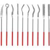 Kemcatui Set di 10 mini lime diamantate, set di lime quadrate con ago diamantato, lime curve per metallo, vetro, pietra