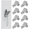 HOMSFOU 12 Pezzi Clip Metallo per Scaffali Armadio, Supporto Ripiano | Perni per Mensole Armadio, Ganci Ripiani Armadietto, Struttura Semplice, Installazione Facile, per Libreria e Armadio