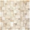 MOSANI Pavimentazione e rivestimento in travertino a mosaico, pietra naturale beige e marrone per parete, pavimento, specchio da cucina, piastrelle per bagno - MOS43-1212-15