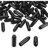 QUARKZMAN 100pz Proteggi Ganci per Lavagna Ganci Nero 15mm Lungo 3mm Id | Gomma, Estremità Flessibili per Lavagna Copertura per Lavagna Lavastoviglie