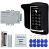 FTSTech Carta d'Identità EM-ID Impermeabile 125KHz 1 Porta Sistema di Controllo Accessi di Sicurezza Kit con Serratura Magnetica Elettrica da 60kg (T12 Keypad)