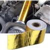 Yulatik Nastro termico dorato per protezione termica, 5,1 cm x 10,1 m, adesivo riflettente per presa d'aria dell'auto e vano motore, barriera isolante in foglio di alluminio ad alta temperatura (10 m)