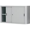 Mobil Plastic Armadio per archivio in metallo, 1 vano e 2 ante scorrevoli, Mis. 1200 L x 450 P x 900 H mm, serratura a cilindro con chiave