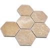 conwire Travertin - Piastrelle a mosaico in pietra naturale, travertin noce opaco, da parete, per pavimento, cucina, bagno doccia
