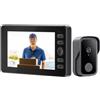 HanOaki Videocitofono wireless wireless 1080P, 4,3 pollici schermo campanello fotocamera con display, sistema di citofono audio a 2 vie, nessun WiFi richiesto, visione notturna