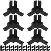 Zerniple (6 Pezzi) Serie 3030 Accessori per estrusione in alluminio Staffa angolare a T Slot Nero Connettore terminale a 3 vie per profilo in alluminio Standard Europeo