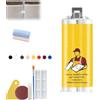 KXDEFE Multifunctional Tile Stone Crack Repair Kit, Ceramic Tile Repair Kit With Tool, Floor Tile Repair Kit, Tile and Ceramic Glaze Repair Paste, for Tile Granite and Marble Repair (1 Set)