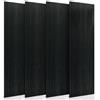 RMF PRO Set 4 Pannelli Decorativi Per Parete in Legno Naturale 240x60, Rovere Nero - Pannelli Fonoassorbenti Decorativi con Assorbimento Acustico, Decorazioni Parete Interni, Pannelli Legno per Pareti