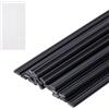 QUARKZMAN 10Pcs Bacchette Per Saldatura Plastica 8 Inch Strisce Nero | Riparazione PP, Con Rete Rinforzo, Per Paraurti Auto Riparazione Kayak Saldatore Plastica