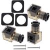 PATKAW 3 Connettori Din 43650A per Elettrovalvola con Indicatore LED | Spina a Tre Poli, Guscio in Pp e Gomma, Design Professionale, Elevata Adattabilità, Ac 60-240 V