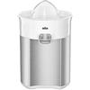 Braun CJ5050WH Spremiagrumi, Avvio e Arresto Automatici, Base Antiscivolo, Pratico Beccuccio, Coperchio di Protezione, Sistema Direct Serve, Antigoccia, Sistema a Pressione, 60watt, Acciaio/Bianco