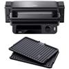 Braun MultiGrill CG5010IGY Bistecchiera Elettrica, Griglia a contatto con manopola, regolazione temperatura, 3 Posizioni di Cottura, Piastre Removibili e Lavabili, piastra aperta 30x22cm, 2000W, Nero