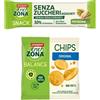 Enervit Enerzona Chips 40-30-30 Snack di Soia Gusto Classico 1 Mini-pack + Enerzona Snack Barretta Proteica 27gr Gusto Pistacchio Senza Zuccheri Aggiunti