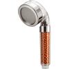 HomeLux Soffione doccia trasparente con filtro a pietre minerali e cambio colore | Soffione doccia universale Ø 6,5 cm