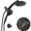 Delta PivotPro 58600-BL - Soffione doccia combinato 3 in 1 a 7 impostazioni, con spray ProClean, colore nero opaco, con doccetta manuale, 1,75 GPM, nero opaco