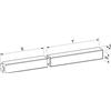 ECO Perno quadrato 9 mm diviso 50/60 mm (perno di spinta) per maniglie della porta, perno quadrato, acciaio zincato