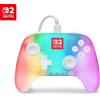 PowerA Controller cablato PowerA Advantage per Nintendo Switch 2 con Lumectra - Bianco, con licenza ufficiale, illuminazione RGB, effetto Hall, pulsanti mappabili, Pulsante C, controller pro