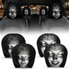 Bukbas 4 copripoggiatesta per auto, divertenti, per Halloween | Spaventoso coprisedile per auto, traspirante, per poggiatesta horror, per sedili auto, accessori decorativi per interni