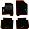QUEMAR Tappetini Auto per Citroen C3 Picasso, Bordo Arancio, 4 Ricami | 2009-2017 / Kit Tappeti Moquette e Gomma su Misura / Set 2 Anteriori + 2 Posteriori / Ricami e Colori Personalizzati
