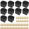 eMagTech 10 Pezzi Presa Per Relè Per Auto A 5 Pin Con Terminali Da 6,3 Mm 12 V 30 A Per Allarmi Per Auto Avviamento A Distanza Fari Nascosti