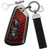 Rondrive, custodia in silicone in carbonio compatibile con Cupra Raval Terramar Tavascan Ateca Leon Formentor Born 2024 2025 2026, cover protettiva per chiave con 3 pulsanti, colore rosso