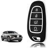 TOOMUME Cover Chiave Auto per Hyundai Tucson NX4 Santa Fe Cruz Sonata DN8 | Silicone Morbido, Antiurto, Anticaduta, Antigraffio, Custodia Protettiva Chiave per Ioniq 5 Grandeur Palisade, 4 Tasti