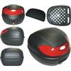 A-PRO Bauletto Baule Moto Scooter 30 Litri Borse Valigia schienale in gomma Nero Opaco