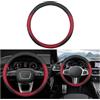 Adunsiaoto Microfibra Antiscivolo Traspirante Durevole Coprivolante, Antiscivolo Coprivolante per Auto Universale Sport Traspirante, Copertura Del Volante Dell'auto Ultima Generazione(Rosso)