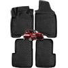 W-Parts 4 TAPPETI-TAPPETINI IN GOMMA A VASCA 3D TPE PER FIAT PANDA 2011 IN POI