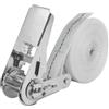 NIUXX Cinghie di serraggio con cricchetto, 6 m x 25 mm, carico 800 kg, cinghie di ancoraggio estremamente robuste per fissaggio del carico, bianco (1)