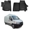 OMAC Tappetini in Gomma Tappetini Compatibili con FIAT Ducato 2006-2026 TPE Tappetini Auto Nero 2X