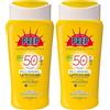 PREP, Crema Solare SPF50 +, Protezione Solare, Protezione Raggi UVA/UVB, per Pelli Sensibili e Delicate, senza Parabeni, Formato 200 ml (Confezione da 2)