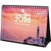 Finocam - Calendario da tavolo 2026, vista mensile, gennaio - dicembre 2026 + settembre 2025 (4 mesi) ridotti, calendario 2026, immagini magiche al tramonto, spagnolo