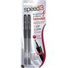 Mitama penna sfera speed 3 incostro semisfera punta 0,7mm nera blister da 2 pcs