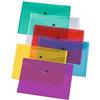 G4GADGET 10 buste trasparenti con bottone a pressione, formato A5, colori assortiti