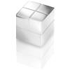 SIGEL GL196 Magneti Artverum, a forma di cubo, argento, 1 pz., per lavagne magnetiche di vetro