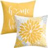 Aisybaklyn Giallo Federe Cuscini per Divano 40x40 cm Set di 2 Dalia Fodere Cuscino Morbido per Divano Cuscini Decorativi Copricuscino Decorativo per Soggiorno Camera Letto Divano Divani Auto Decorazione
