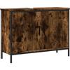 vidaXL Mobile Lavabo Bagno Rovere Fumo 80x30x60 cm Legno Multistrato