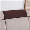 HOMEYA - Fodera per cuscino per divano, protezione per cuscino per seduta regolabile con elastico, tessuto di poliestere (marrone, poggiatesta - 50 x 30 x 20)