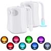 Funmo 3 luci LED per WC notturne, 8 colori, con rilevatore di movimento, luce per WC per bagno con proiettore per illuminazione WC