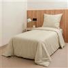 Sognoro Parure Copripiumino Singolo Maxi 155x220 Cotone, con Federa 80x80 | 300 Fili, Raso di Cotone Morbido, 100% Cotone Pettinato, Lavabile in Lavatrice, Chiusura a Busta, Ideale per l'Autunno