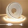 Wisada Striscia LED COB 4 m, 220 V, luce bianca naturale, 4000 K, CRI≥90, ad alta luminosità, luminescenza, lineare, ad alta densità, 288 LED/M, luci LED impermeabili per armadio, soggiorno, camera da