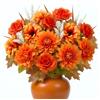 Zythrem 9 Rami Fiori Finti Autunnali Fiori di Crisantemi Rose 2 Mazzi | Fiori Artificiali Realistici, Fiori Autunnali Artificiali, Fiori Finti per Decorazioni, per Tavolo, Matrimonio, Soggiorno