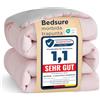Bedsure Piumino Singolo 4 Stagioni - Trapunta 155x220 cm | Fibra Cava 300g/m², OEKO-TEX, Ipoallergenico, Traspirante, Lavabile in Lavatrice, Resistente, Rosa/Grigio