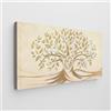 Giallobus - Quadro - Art Capezzale moderno II - Tela Standard - 70L x 35l cm - 05 - Sacra Famiglia e Albero della vita - Gold Rose - Pronto da appendere - Quadri moderni per la casa
