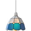 DC VOLTAGE Paralumi per lampade a sospensione in vetro Tiffany, paralume in vetro colorato, paralume di ricambio facile da montare per applique da parete, lampadario, lampadario (Confezione da 1 blu)