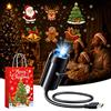 ELMVAR Proiettore Natalizio HD Plug-and-Play con 10 Scene Festive, Proiettore Scene Natalizie HD, Luce Notturna Olografica 5D, Senza WiFi o App, Spegnimento Automatico (6PCS)
